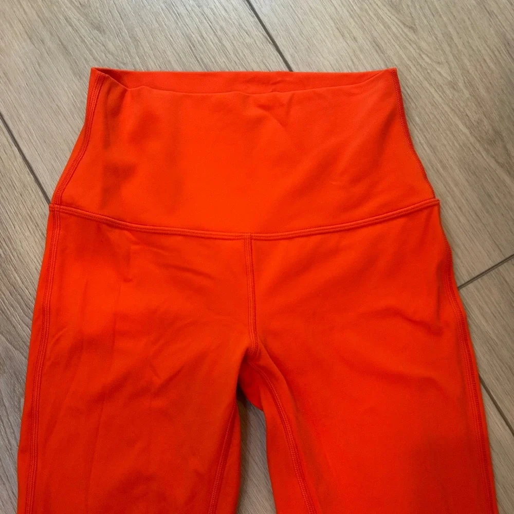 Lululemon Align High Rise‎ Leggings Neon Orange 25 Inch Inseam Yoga Pants